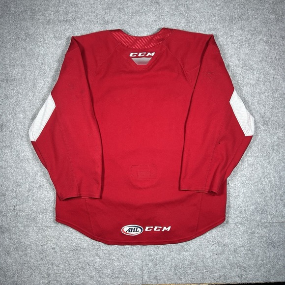 Laval Rockets Hockey jersey Men's Size 56 3XL Red AHL CCM Fighter Strap - Picture 14 of 16